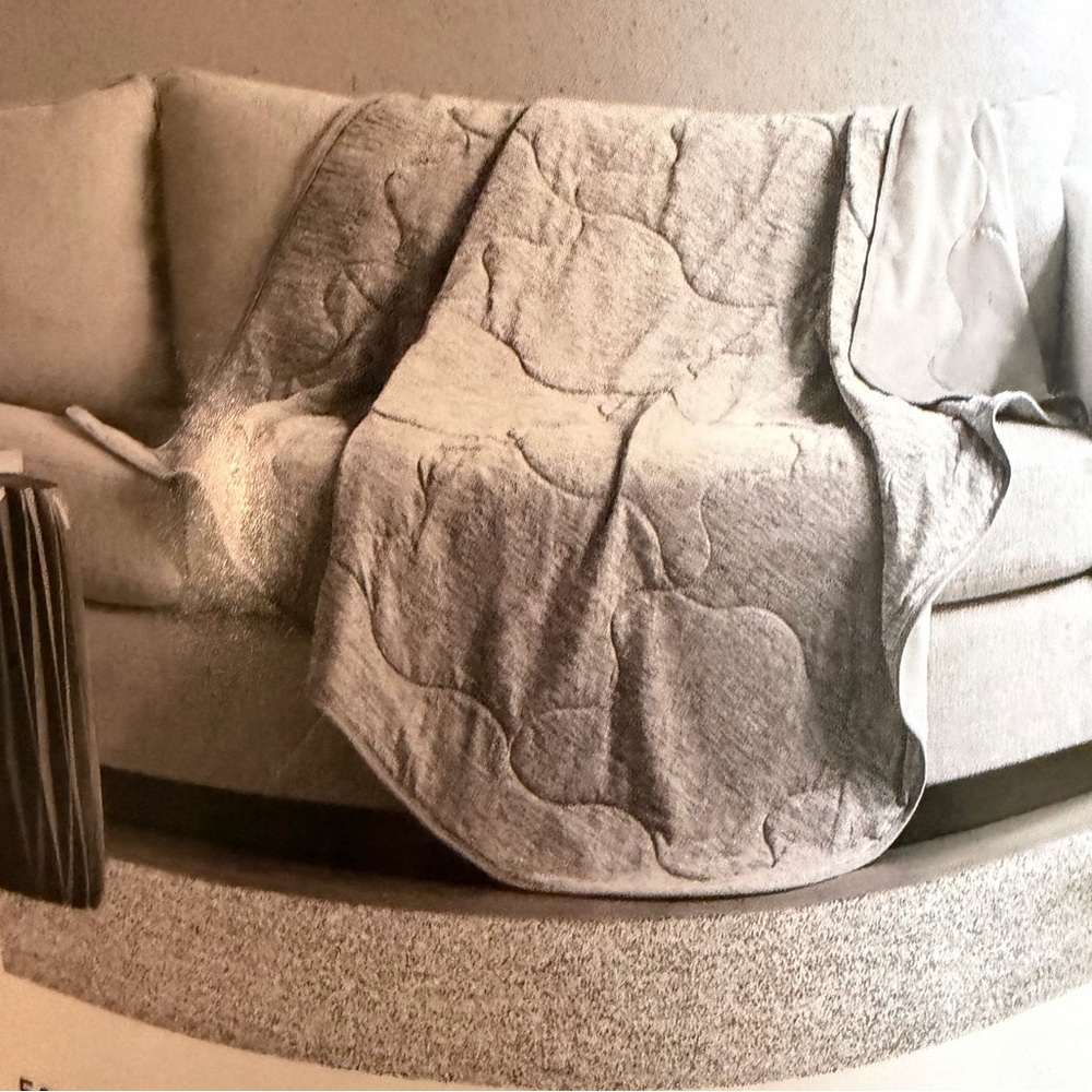 Sharper Image Gray Down Alternative Throw